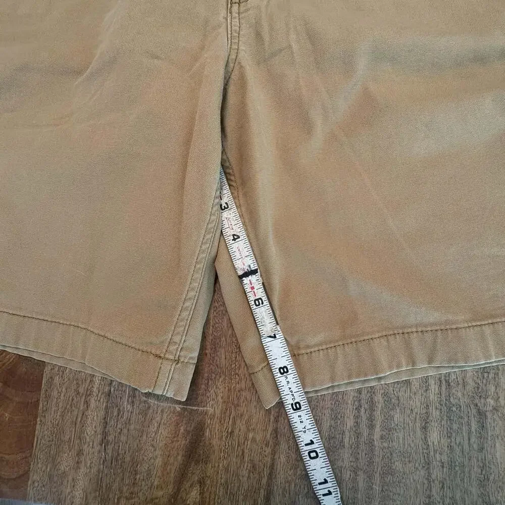 Carhartt Shorts Mens 38 Beige Canvas Rugged Flex Relaxed Fit Work 9 Inseam